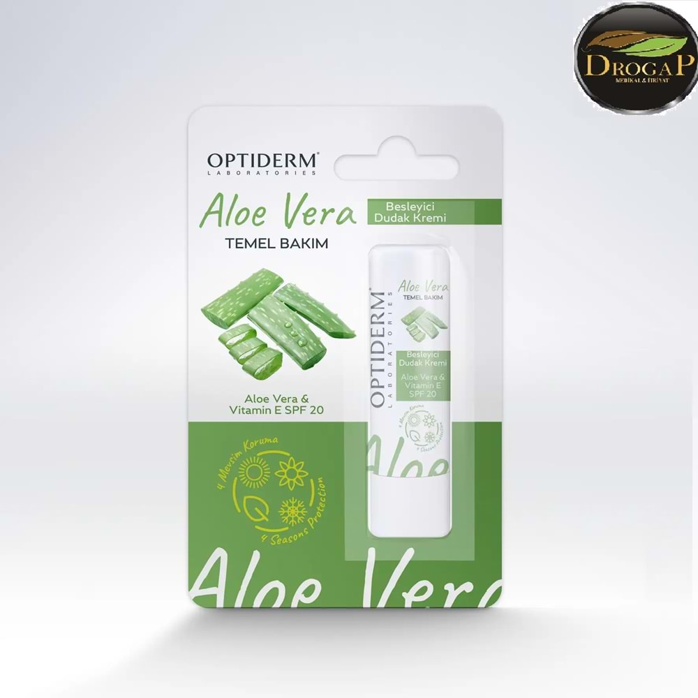 OPTİDERM LİP STİCK DUDAK KORUYUCU SPF20 E VİTAMİNLİ ( ALOE VERA )