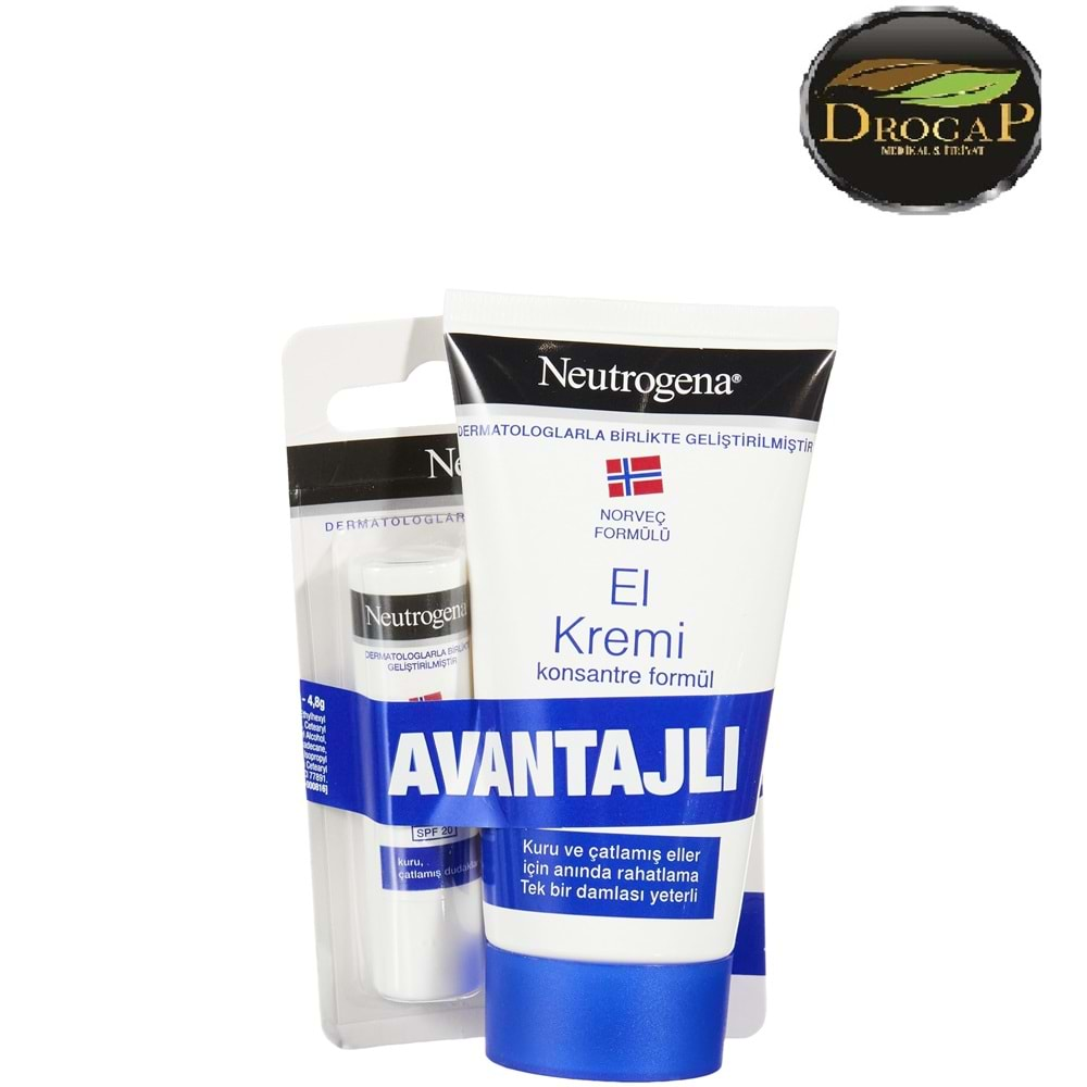 NEUTROGENA EL KREMİ PARFÜMLÜ 75 ML + NEUTROGENA DUDAK KORUYUCU LİP STİCK HEDİYELİ