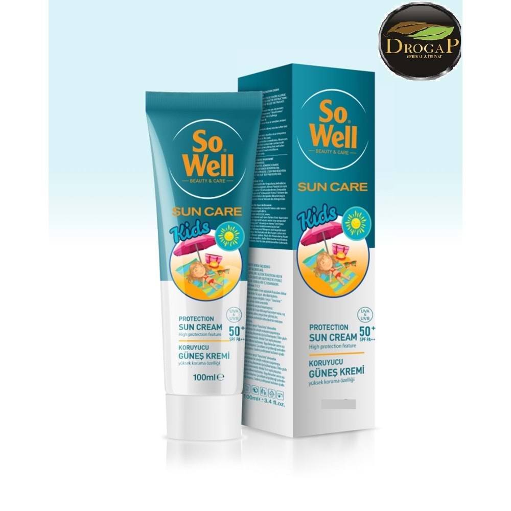 SO WELL SUNCARE KORUYUCU KİDS GÜNEŞ KREMİ SPF 50+ UVA&UVB 75 ML ( ÇOCUK )