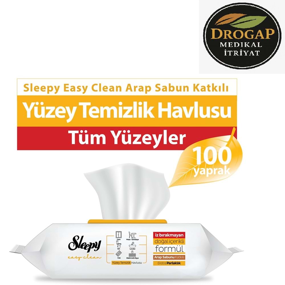 SLEEPY EAS CLEAN YÜZEY TEMİZLEME HAVLUSU 100 LÜ ( ARAP SABUNU )