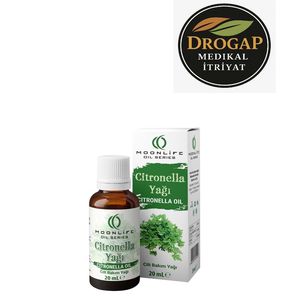 MOON LİFE DOĞAL CİTRONELLA YAĞI 20 ML ( NEMLENDİRİCİ )
